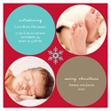 Simply Snowflake Baby Boy -- Christmas Photo Birth Announcements