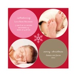 Simply Snowflake Baby Girl -- Christmas Photo Birth Announcements