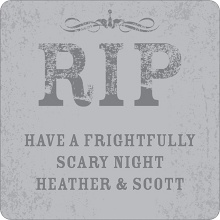 Spooky Tombstone -- Personalized Stickers