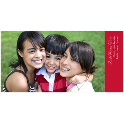 Holiday's Best Wishes --  Horizontal Photo Holiday Card