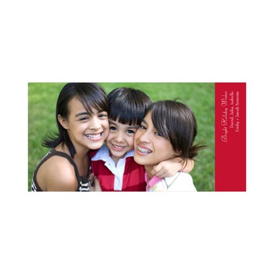Holiday's Best Wishes --  Horizontal Photo Christmas Cards