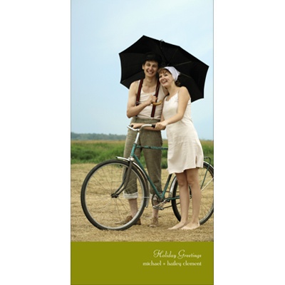 Holiday's Best Wishes --   Vertical Photo Holiday Card