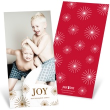 Radiant Christmas Stars -- Vertical Photo Christmas Card