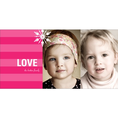 Horizontal Snowflake Pendant -- Holiday Photo Cards
