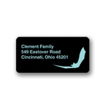 Flying Bat Flurry -- Halloween Address Label