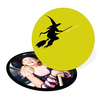 Flying Witch Silhouette -- Halloween Photo Card