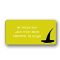 Witch Hat Silhouette - Halloween Address Label
