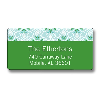 Patterned Timeline -- Holiday Address Label
