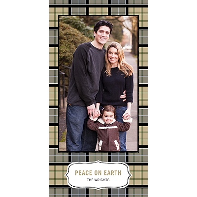 Pleasantly Plaid in Green -- Christmas Card