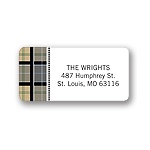 Checkered Border -- Christmas Address Label