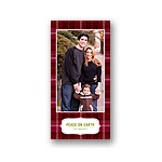 Pleasantly Plaid in Red -- Chirstmas Card