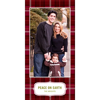 Pleasantly Plaid in Red -- Chirstmas Card