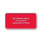 Simply Red -- Christmas Address Label