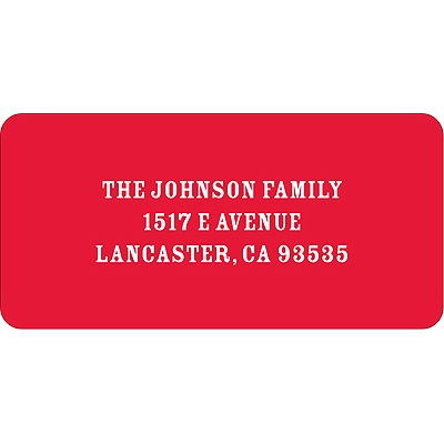 Simply Red -- Christmas Address Label