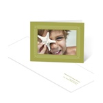 Swirling Green Border -- Photo Christmas Card