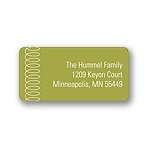 Swirling Down in Green -- Christmas Address Label