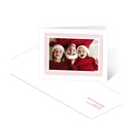 Swirling Red Border -- Photo Christmas Card