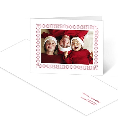 THE GOLDEN TICKET -- BOY PHOTO BIRTH ANNOUNCEMENT, 2in. x 4in. Folded Holiday Card