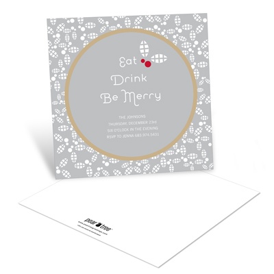 Christmas Holly Flurry -- Christmas Card