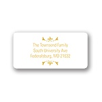 Gold Watermark -- Christmas Address Label