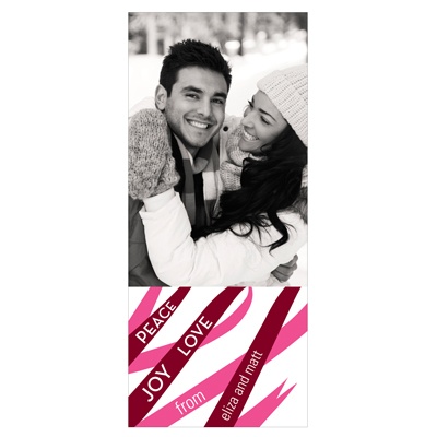 Ribbon Swirls -- Holiday Photo Cards