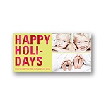 Bold Holiday Lettering in Green -- Photo Christmas Cards