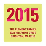 Slice of the New Year -- Green Christmas Address Label