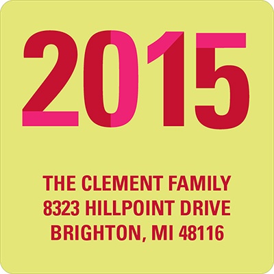 Slice of the New Year -- Green Christmas Address Label