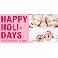 Bold Holiday Lettering in Pink 