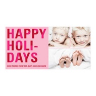 Bold Holiday Lettering in Pink 