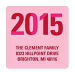 Slice of the New Year -- Pink Christmas Address Label