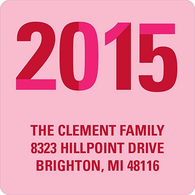 Slice of the New Year -- Pink Christmas Address Label
