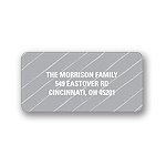 Angled Stripes in Gray -- Christmas Address Label