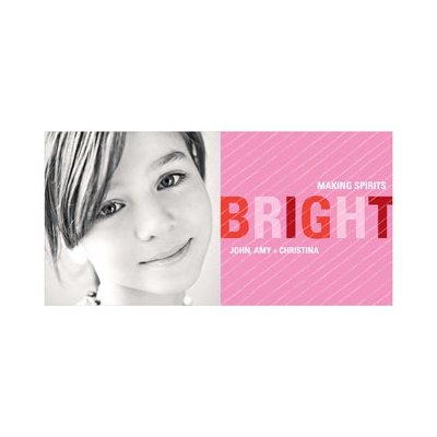 Bright Holiday -- Pink Photo Christmas Cards