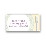 Time for Dinner! -- Ecru Christmas Address Label