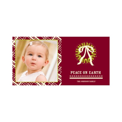 Peace on Earth in Plaid -- Photo Christmas Cards