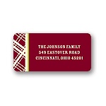 Criss Cross Cutout -- Christmas Address Label