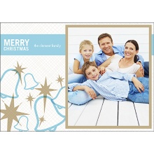 Ring the Bells in Blue -- Photo Christmas Card