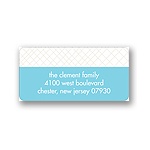 Teal Holiday Stenciling -- Christmas Address Label