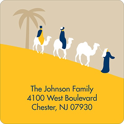 A Babe is Born -- Christmas Address Label