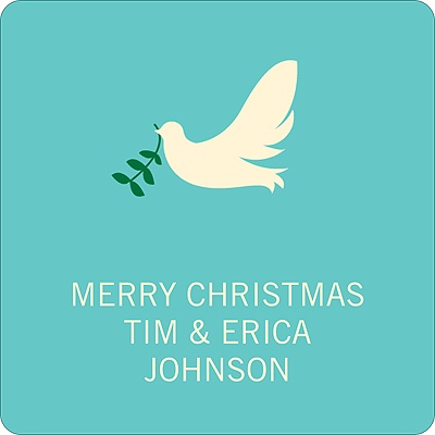 Delivering Dove -- Christmas Gift Stickers