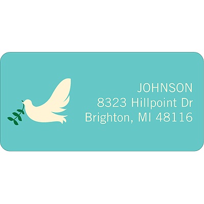 Delivering Dove -- Christmas Address Label