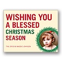 Circular Photo Wreath -- Photo Christmas Card
