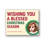 Circular Photo Wreath -- Photo Christmas Card