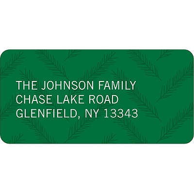 Evergreen Array -- Christmas Address Label