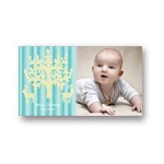 Chic Stripes in Blue -- Photo Christmas Card