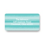 Flowing Stripes in Blue -- Christmas Address Label
