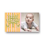Chic Stripes in Pink, Orange -- Photo Christmas Card