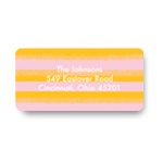 Flowing Stripes in Orange -- Christmas Address Label