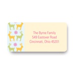 Colorful Reindeer Reflection -- Blue Christmas Address Label